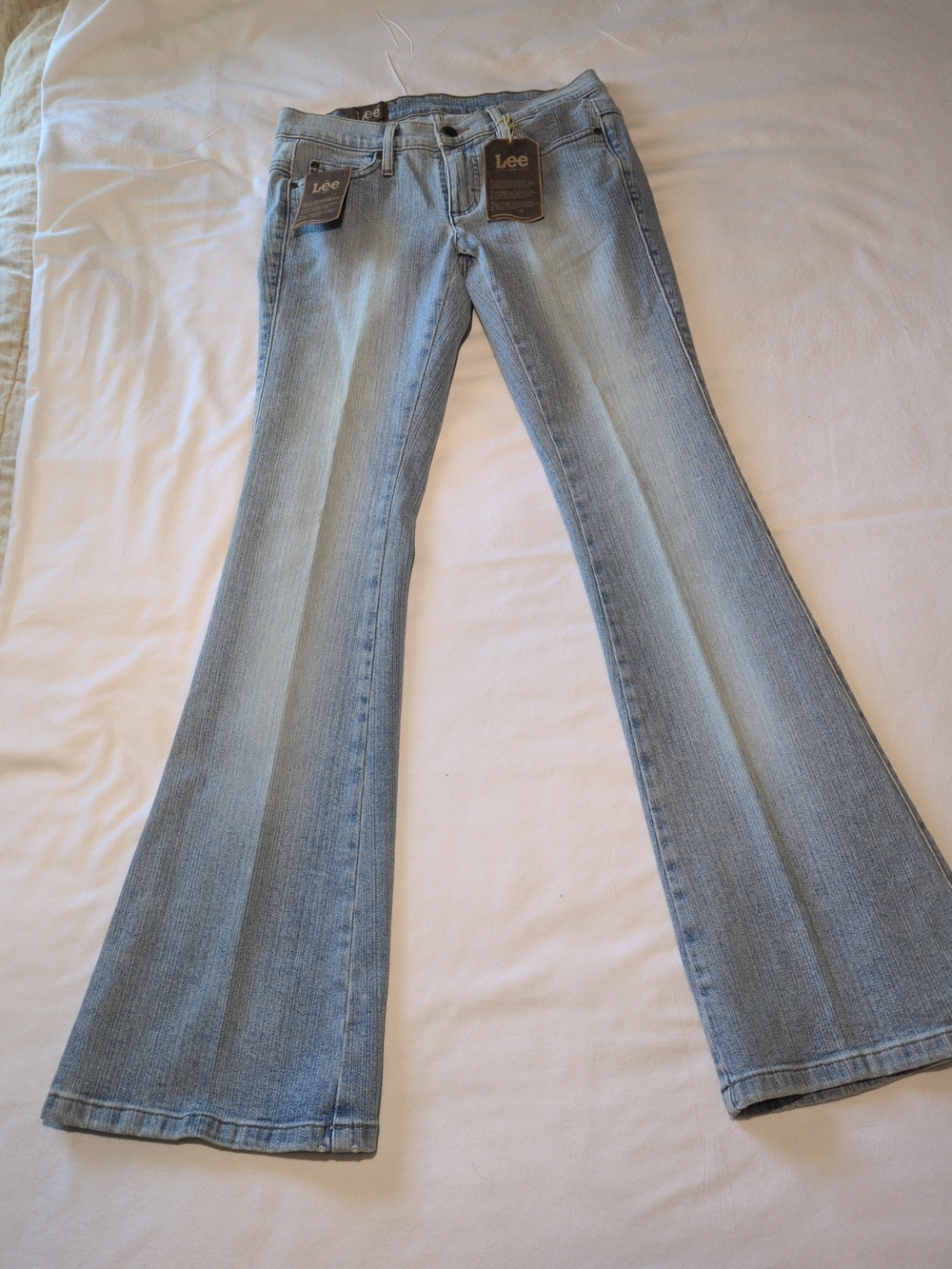 Vintage Never Worn Lee Women's Light Wash Flare Jeans